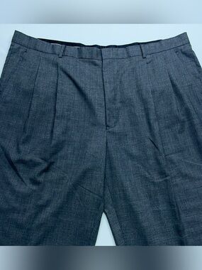 Fortini Italian Collection Wool Dress Pants Mens Size 49x28 Gray Pleated